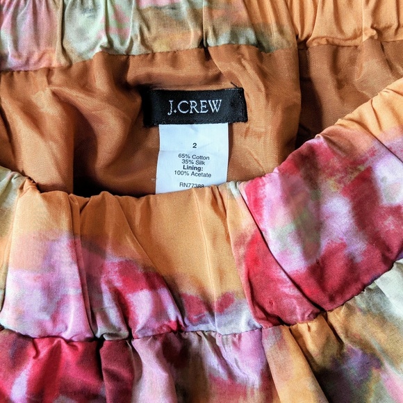 3/$20 J. Crew Floral Poppy Watercolor Bubble Skirt - Picture 6 of 6